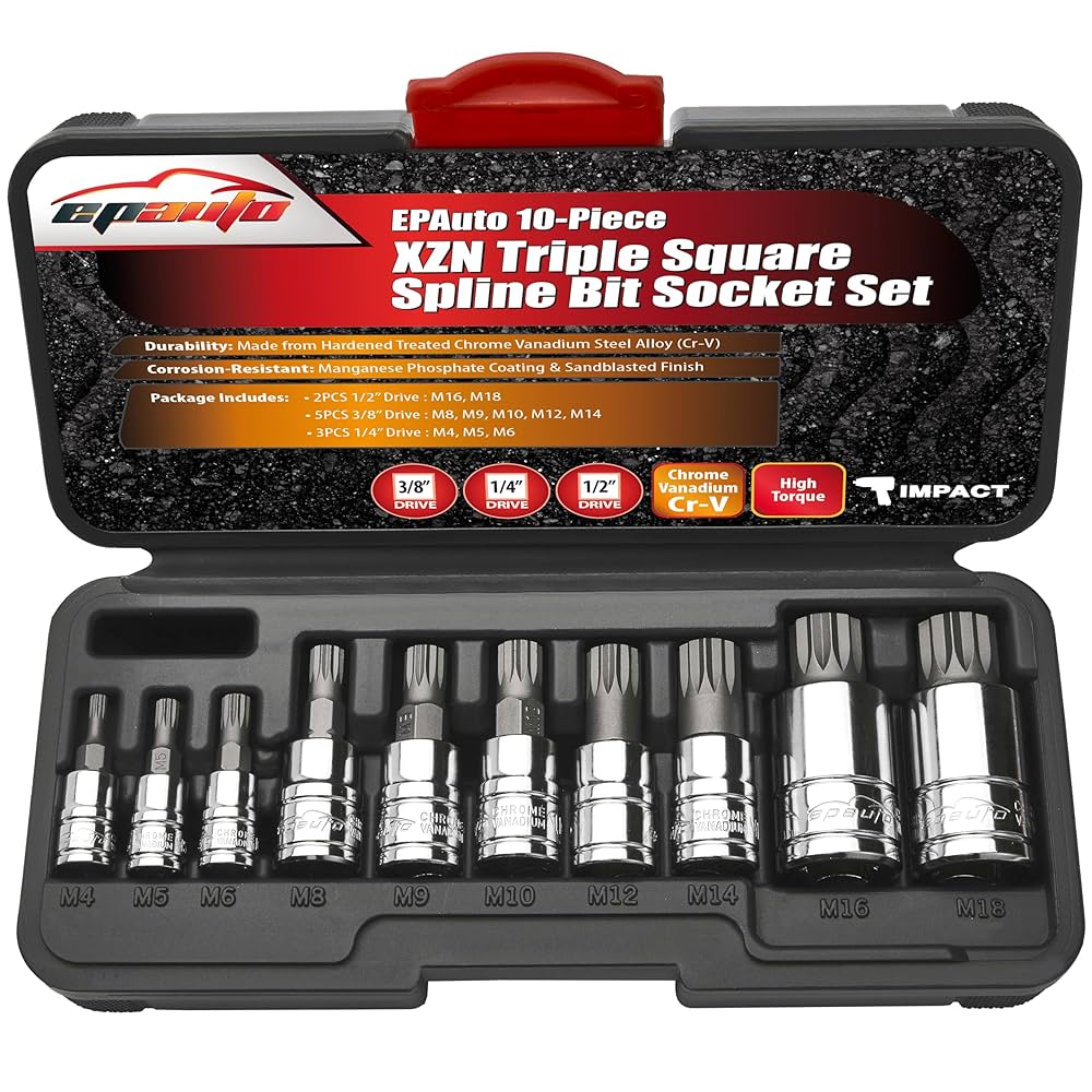蘭丸 Amazon.com: 8-Piece Impact XZN Triple Square Spline Bit